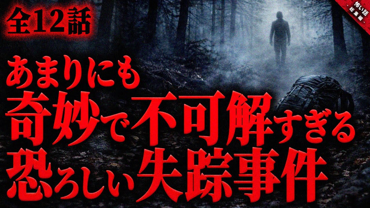【怖い話まとめ】あまりにも奇妙で不可解すぎる謎の失踪を遂げた者達…『全１２話収録』【怖い話 ゆっくりボイス 総集編】 作業用/睡眠用BGM