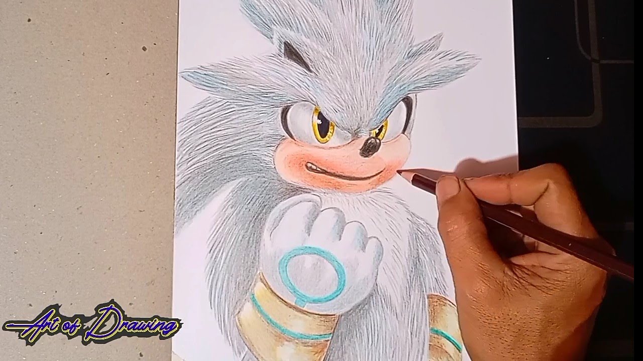 Drawing Silver | how to draw silver the hedgehog - YouTube