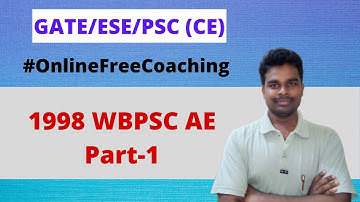 WBPSC AE 1998 Question Paper: Part 1