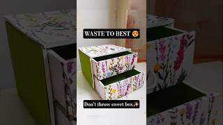 Don’t Throw Sweet Boxes! 😱 Make Royal Luxury Makeup Organizer at Home 👑✨#crafttimewithmanisha