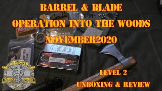 Barrel & Blade Noveber 2020 - Operation Into the Woods - Level 2 Unboxing & Review