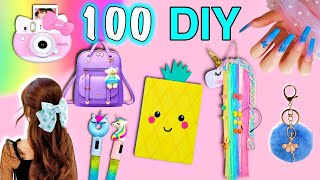 100 DIY - ПРОСТЫЕ ЛАЙФХАКИ И ПРОЕКТЫ DIY ЗА 5 МИНУТ