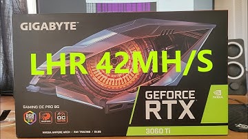 GIGABYTE RTX 3060 TI Rev 3 LHR Mining Review| ETH 42 MH/S | 70% hashing power unlocked| NBMiner 39.1