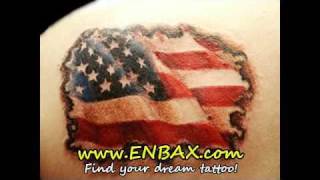 Patriotic American Flag Tattoos