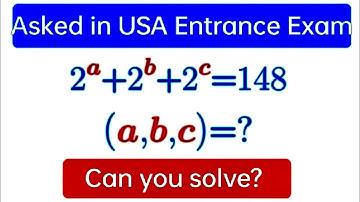 Japans | Mooi Olympiade Probleem | Als 2^a+2^b+2^c=148 dan is (a,b,c)=? #wiskunde #onderwijs