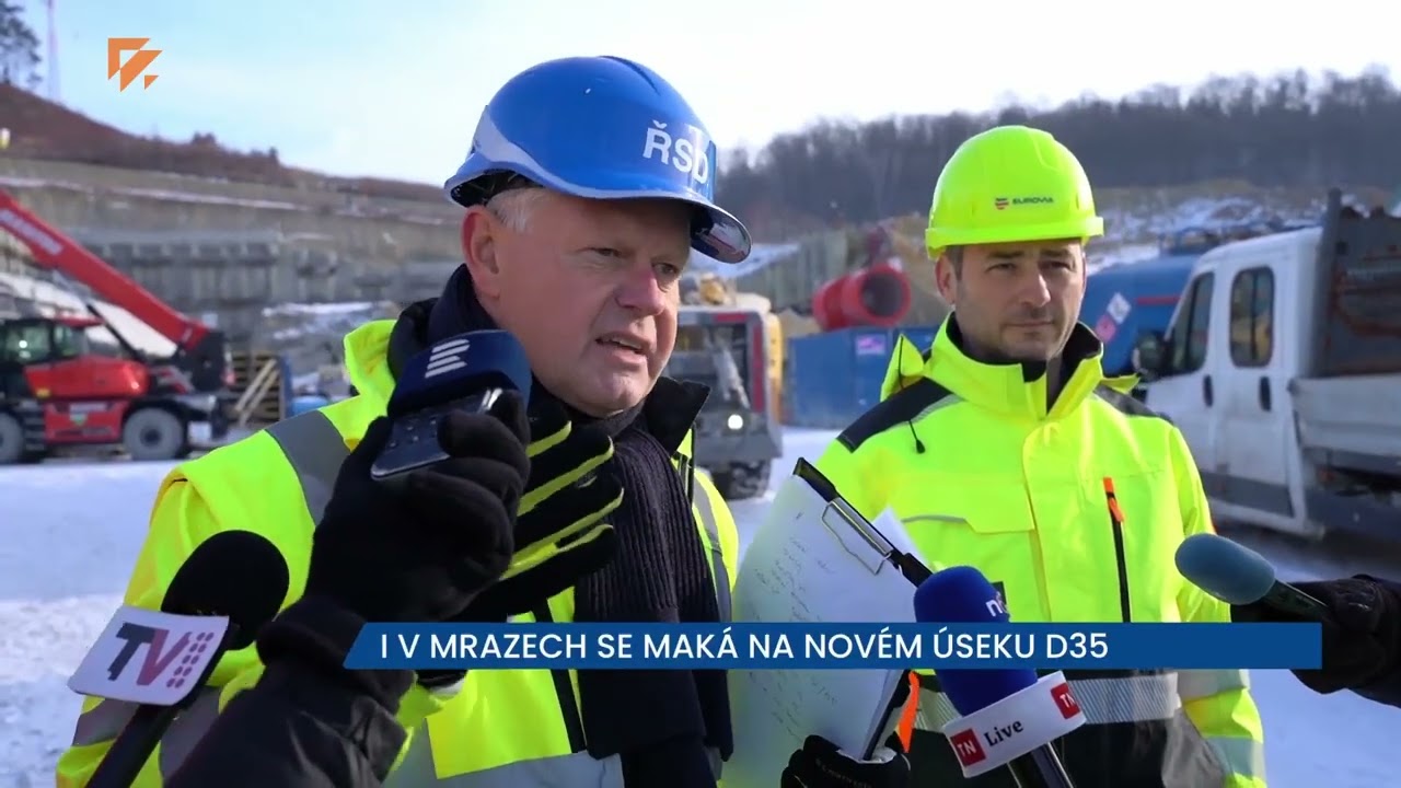 DOPRAVA: I v mrazech ŘSD pracuje na novém úseku D35