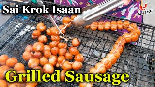 Thai sausage addiction. Northeastern Grilled Sausage. Sai Krok Isaan | Street food in Thailand