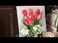 Тюльпаны и нарциссы маслом🌷🌷🌷🎨