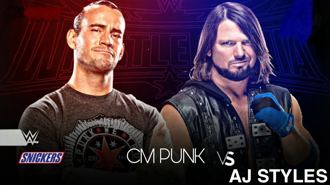 WWE 2K17 CM Punk vs AJ Styles {Dream Match} [Highlights] - YouTube