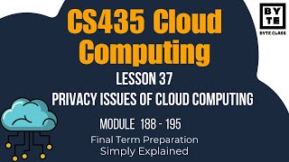 CS435 Cloud Computing | Lecture 37 | Final Term Preparation | Byte Class
