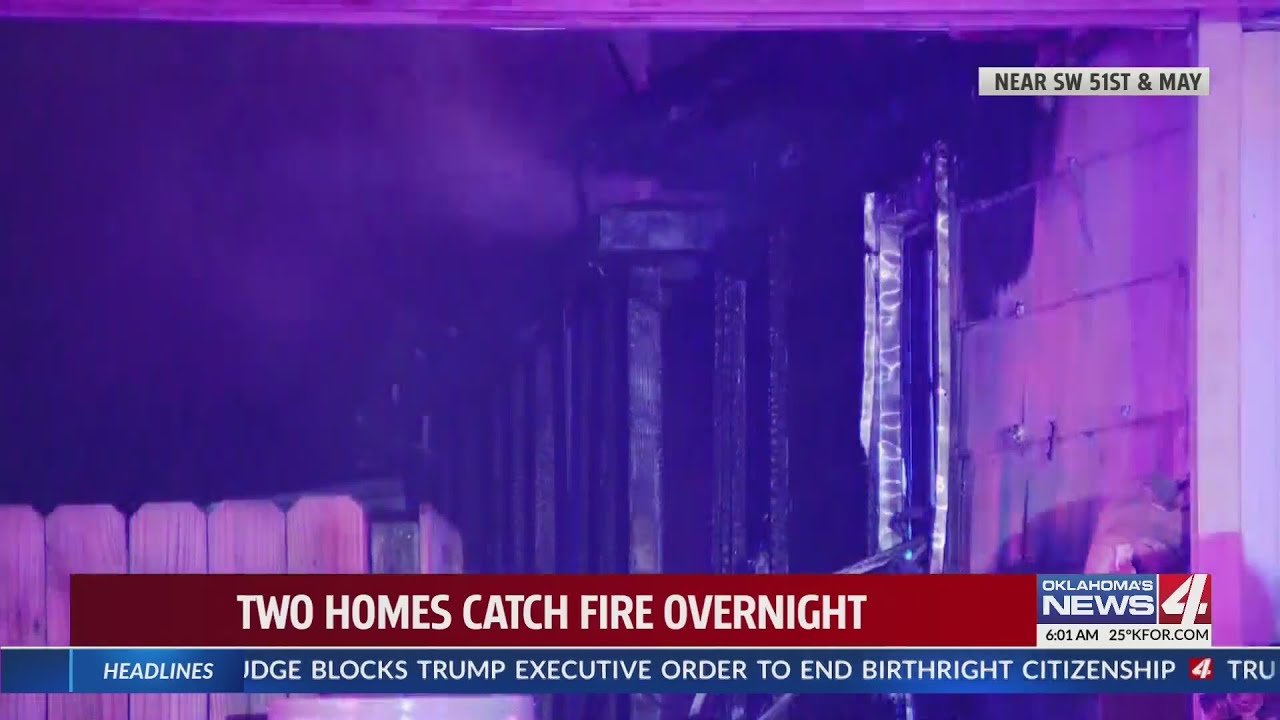 Firefighters battle house fire in SW Oklahoma City - YouTube
