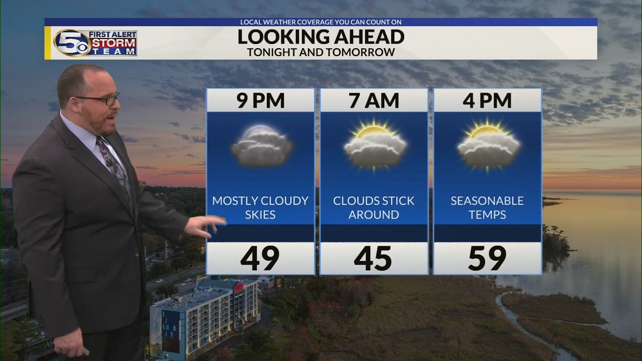 Stubborn clouds stick around, Chilly mornings ahead - YouTube