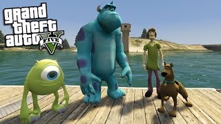 GTA 5 Mods - SCOOBY DOO VS MONSTERS INC MOD (GTA 5 Mods Gameplay)