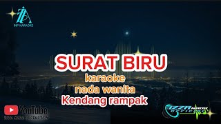 SURAT BIRU Tarling Karaoke Nada Wanita | Dangdut Tarling Cirebonan