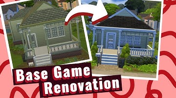 Can I Renovate this BASE GAME STARTER? || Sims 4 Speed Build || Base Game || NO CC
