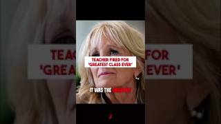 A French teacher's bizarre lesson leads to immediate firing.