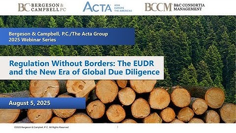 Regulation Without Borders: The EUDR and the New Era of Global Due Diligence