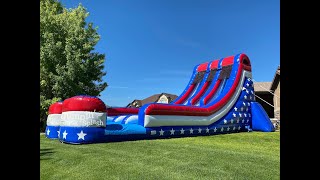 18ft All-American Double Lane Water Slide - Jumpin Jack Splash(Wet or Dry)