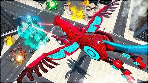 Flying Horse Robot Car Part-2 | Rescue City Super Car Robot Android GamePlay | By Game Crazy