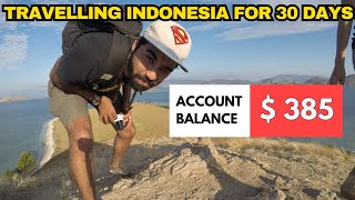 I spent 385$ travelling in Indonesia during 1 month (12$ per day)