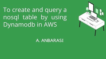 To create and Query a Nosql Table by using Dynamodb in AWS