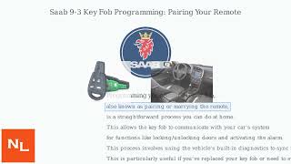 Famous How To Program A Saab 9-3 Key Fob – Marry/Pair Remote, Step-By-Step Net Worth