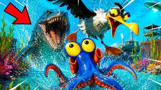 SOBREVIVO como PULPO en el OCÉANO más HOSTIL💀||​ La Pelicula