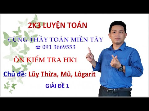 ĐỀ 1. 10 CÂU TRẮC NGHIÊM LŨY THỪA, MŨ LÔGARIT