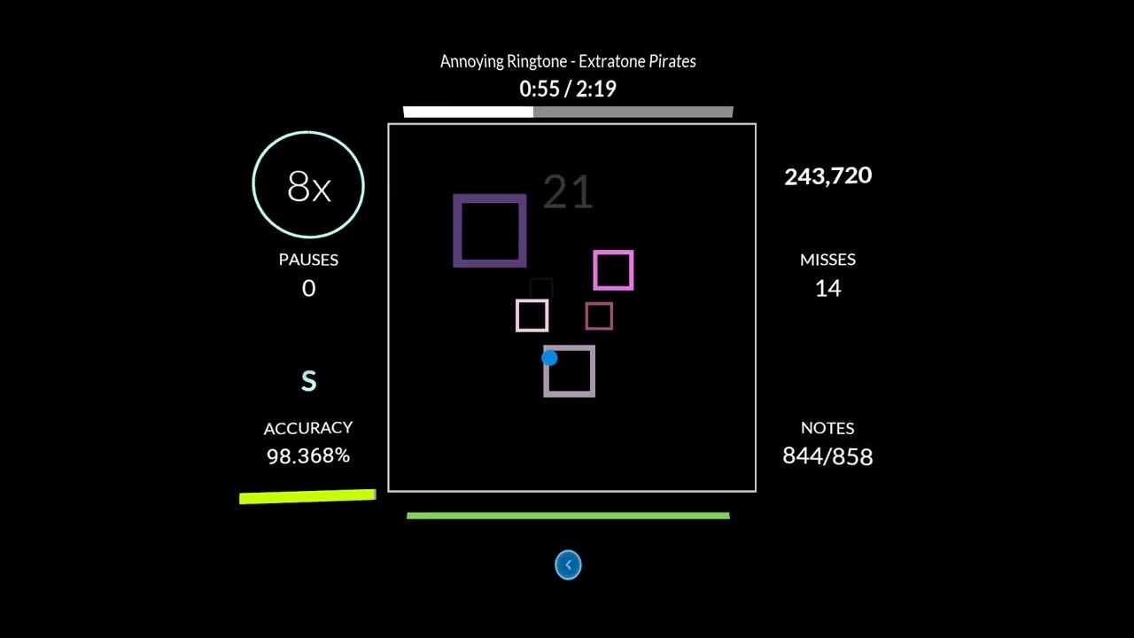 Extratone Pirates 97% acc Speed- | Rhythia