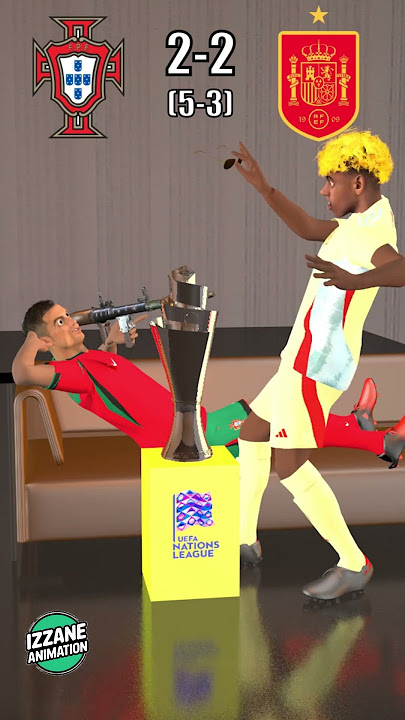 Portugal 2-2 Spain (5-3) Final Nation Leagues Highlights #lamineyamal #ronaldo #portugal #spain