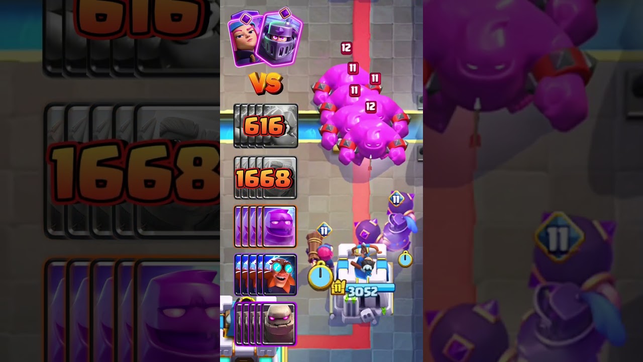 evo firecracker and mega knight vs 5 tanks⚔️