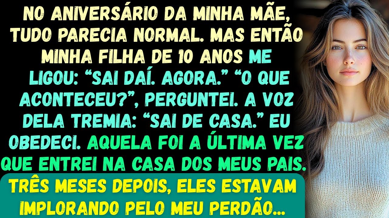 No aniversário da minha mãe, recebi uma ligação da minha filha. Ela disse: “Sai de casa agora!”...