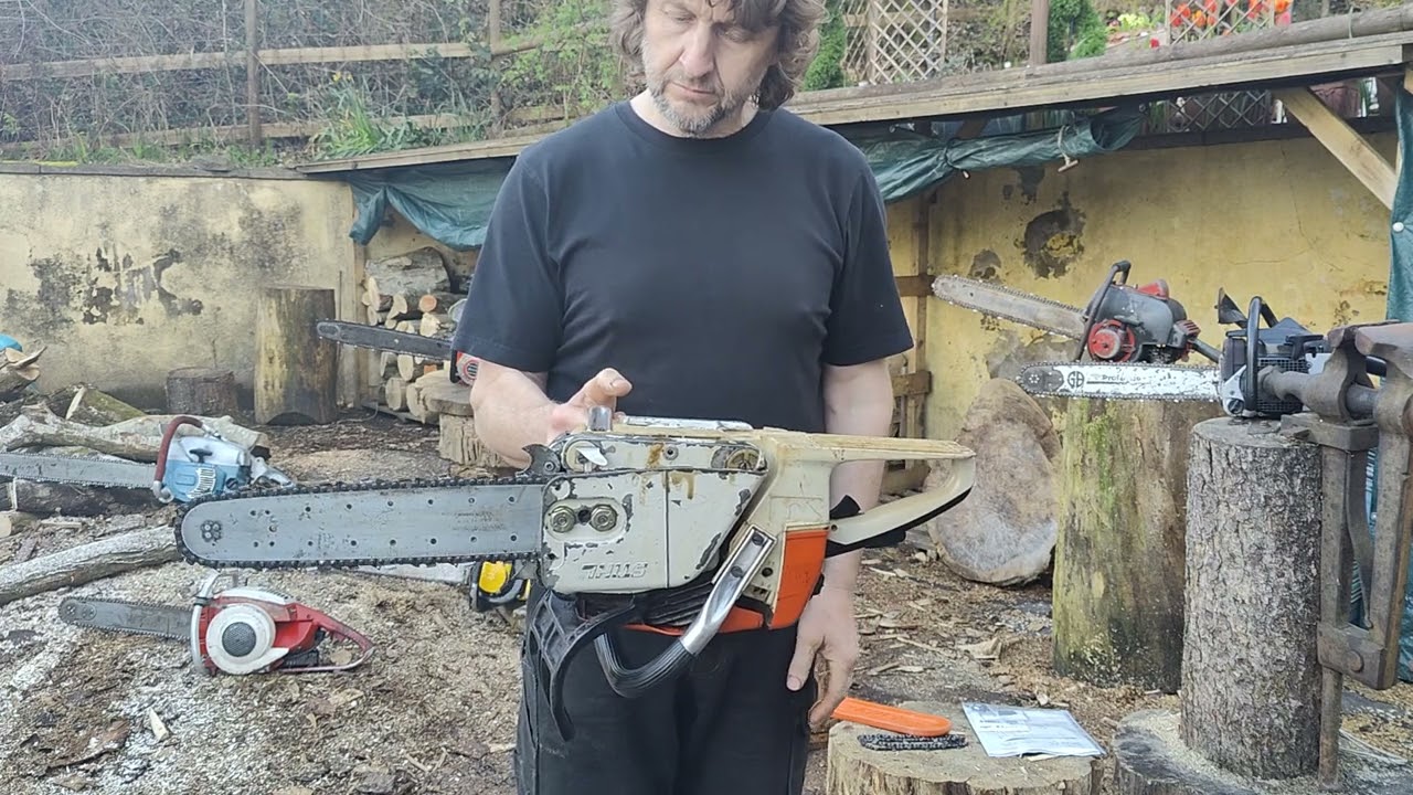 Stihl 024AV WoodBoss Project Chainsaw with unusual idling 