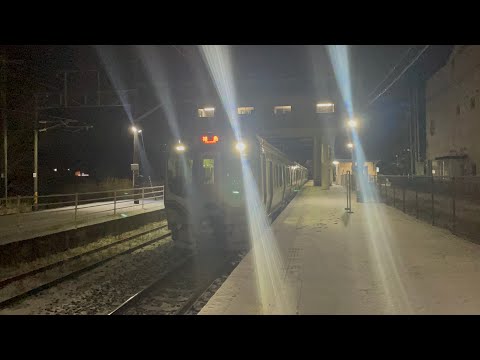 夜の東北本線/下り最終電車福島行/泉崎駅1番線