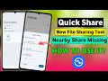 How To Use Quick Share With Nearby Share | Quick Share Kaise Use Kare
