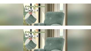 Jacquard Split Recliner Sofa Covers Elastic Stretch Relax Armchair Cover Non-Slip Reclining Single S