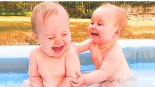 Funniest Baby Playing At Pool - Cute Babe Awesome