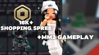 18k+ roblox shopping spree(buying korblox) +Mm2 iPad gameplay 