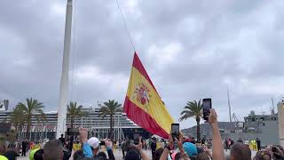 Spanish Flag Ceremony before the Cartagena Marathon