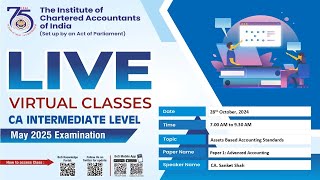 Intermediate Paper 1:AA | Topic: Assets Based Accounting Standards | Session 1 | 28 Oct, 2024