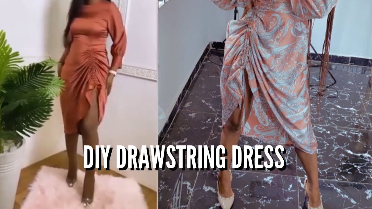 LEARN HOW TO MAKE DRAWSTRING DRESS WITH BISHOP SLEEVE FOR