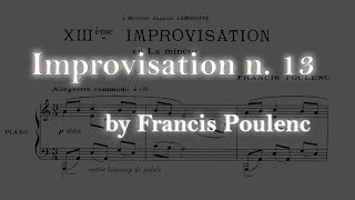 Francis Poulenc - Improvisation n.13  with Sheet Music