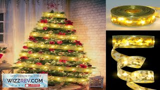 ILLUMINEW Christmas Tree Decorations 2.5Inch x 66Ft 200LED Christmas Ribbon Lights Review