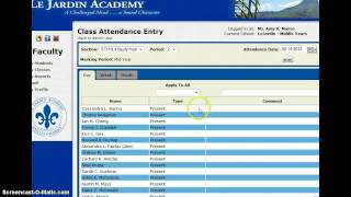 Attendance in MyBackPack