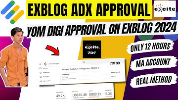 Get Instant Google Adx Approval on Exblog in 12 Hours Only | Yom Digi | Full Secret Method 2024