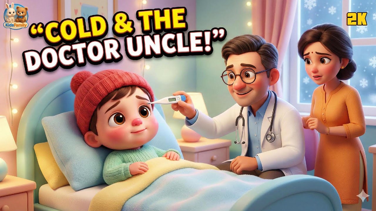 Cold & The Doctor Uncle 👶❄️| Kids Cartoon Rhymes | Winter Safety Song for Kids