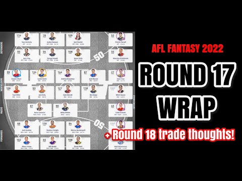 AFL Fantasy 2022 - ROUND 17 WRAP UP!