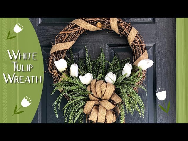 Tulip and Burlap Wreath | Wreath DIY