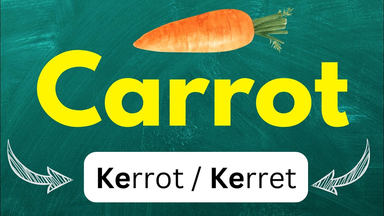 Cómo pronunciar: 'Carrot' 'Zanahoria' en inglés Americano con ejemplos