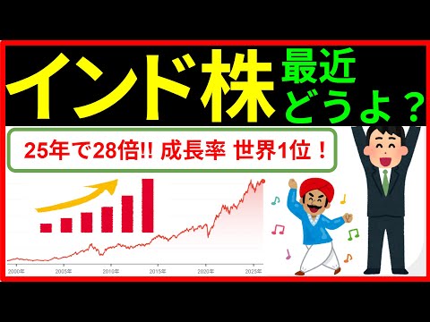 【今後爆伸び必須!!】インド株は投資先としてアリなのか？過去のリスク、リターンは？今後の見通し！注意点も解説します！